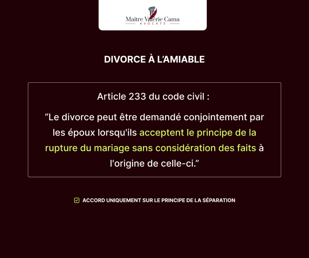 Divorce à l'amiable définition