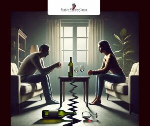 Illustration d'un divorce pour cause d'alcoolisme